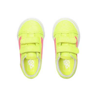 Vans Neon Glitter Old Skool V - Çocuk Spor Ayakkabı (Sarı)